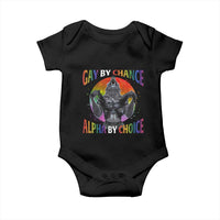 Funny Gay By Chance Alpha By Choice Baby Onesie Wolf Alpha LGBTQ - Wonder Print Shop