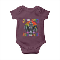 Funny Gay By Chance Alpha By Choice Baby Onesie Wolf Alpha LGBTQ - Wonder Print Shop