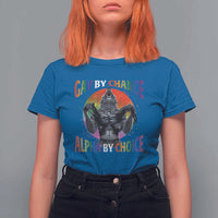 Funny Gay By Chance Alpha By Choice T Shirt For Women Wolf Alpha LGBTQ - Wonder Print Shop