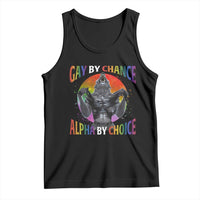 Funny Gay By Chance Alpha By Choice Tank Top Wolf Alpha LGBTQ - Wonder Print Shop