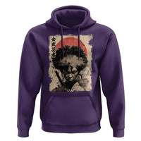 African American Female Samurai Warrior Hoodie Japanese Art Black Onna Bugeisha