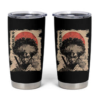 African American Female Samurai Warrior Tumbler Cup Japanese Art Black Onna Bugeisha