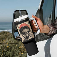 African American Female Samurai Warrior Tumbler With Handle Japanese Art Black Onna Bugeisha