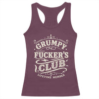 Grumpy Fucker's Club Lifetime Member Racerback Tank Top Funny Sarcastic