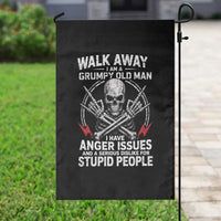 Walk Away I Am A Grumpy Old Man I Have Anger Issues Garden Flag Funny Senior Citizen