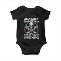 Walk Away I Am A Grumpy Old Man I Have Anger Issues Baby Onesie Funny Senior Citizen