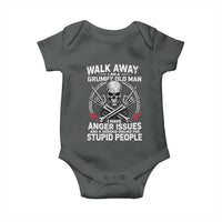 Walk Away I Am A Grumpy Old Man I Have Anger Issues Baby Onesie Funny Senior Citizen