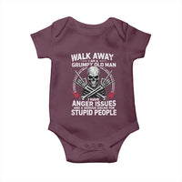 Walk Away I Am A Grumpy Old Man I Have Anger Issues Baby Onesie Funny Senior Citizen