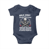 Walk Away I Am A Grumpy Old Man I Have Anger Issues Baby Onesie Funny Senior Citizen