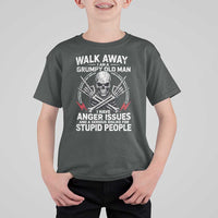 Walk Away I Am A Grumpy Old Man I Have Anger Issues T Shirt For Kid Funny Senior Citizen