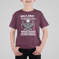 Walk Away I Am A Grumpy Old Man I Have Anger Issues T Shirt For Kid Funny Senior Citizen