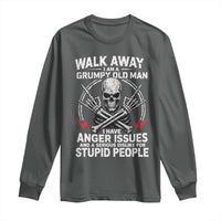 Walk Away I Am A Grumpy Old Man I Have Anger Issues Long Sleeve Shirt Funny Senior Citizen