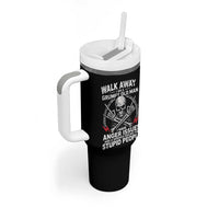 Walk Away I Am A Grumpy Old Man I Have Anger Issues Tumbler With Handle Funny Senior Citizen