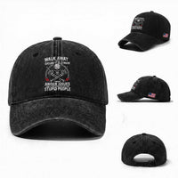 Walk Away I Am A Grumpy Old Man I Have Anger Issues Washed Cotton Baseball Cap Funny Senior Citizen