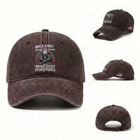 Walk Away I Am A Grumpy Old Man I Have Anger Issues Washed Cotton Baseball Cap Funny Senior Citizen