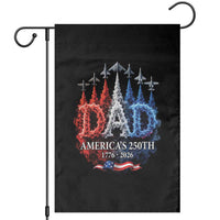 Dad USA 250th Anniversary Garden Flag Jet Fighter American Flag Father's Day 4th of July