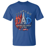 Dad USA 250th Anniversary T Shirt Jet Fighter American Flag Father's Day 4th of July