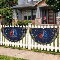 Dad USA 250th Anniversary Patriotic Fan Flag Jet Fighter American Flag Father's Day 4th of July