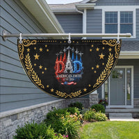 Dad USA 250th Anniversary Patriotic Fan Flag Jet Fighter American Flag Father's Day 4th of July