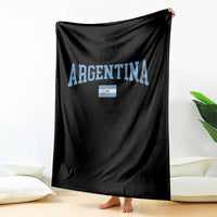 Argentina Sports Throwback Design Vintage Argentinian Flag Throw Blanket