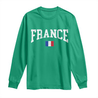 France Sports Throwback Design Vintage French Flag Long Sleeve Shirt