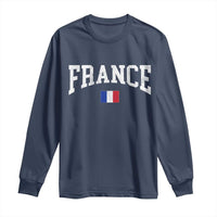 France Sports Throwback Design Vintage French Flag Long Sleeve Shirt
