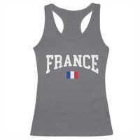 France Sports Throwback Design Vintage French Flag Racerback Tank Top