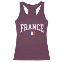 France Sports Throwback Design Vintage French Flag Racerback Tank Top