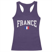 France Sports Throwback Design Vintage French Flag Racerback Tank Top
