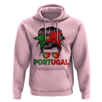 Portugal Messy Bun Girl Pride Portuguese Roots Hoodie