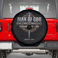 Man Of God Husband Dad Son Charlie Kirk Spare Tire Cover Vintage Christian Cross