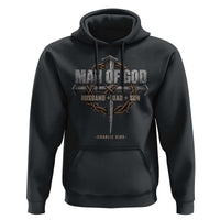 Man Of God Husband Dad Son Charlie Kirk Hoodie Vintage Christian Cross