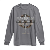 Man Of God Husband Dad Son Charlie Kirk Long Sleeve Shirt Vintage Christian Cross