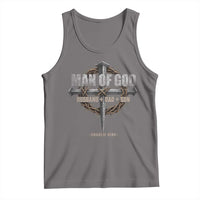 Man Of God Husband Dad Son Charlie Kirk Tank Top Vintage Christian Cross