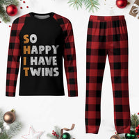 Shit So I Have Twins Plaid Pajama Set Funny Twin Dad Twin Mom