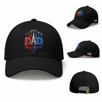 Patriotic Dad Jet Fighter American Flag 4th of July Baseball Cap