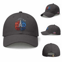 Patriotic Dad Jet Fighter American Flag 4th of July Baseball Cap