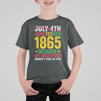 Juneteenth T Shirt For Kid 1865 Is Freedom Day Because My Ancestors Weren't Free In 1776 - Wonder Print Shop