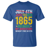Juneteenth T Shirt 1865 Is Freedom Day Because My Ancestors Weren't Free In 1776 - Wonder Print Shop