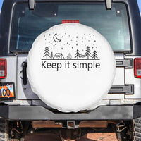 Funny Camping Spare Tire Cover Keep It Simple Outdoor Minimalist