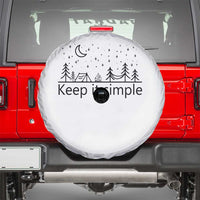 Funny Camping Spare Tire Cover Keep It Simple Outdoor Minimalist