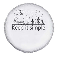 Funny Camping Spare Tire Cover Keep It Simple Outdoor Minimalist