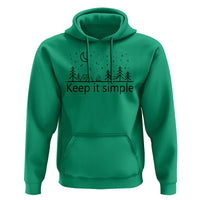 Funny Camping Hoodie Keep It Simple Outdoor Minimalist - Wonder Print Shop