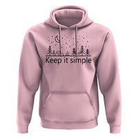 Funny Camping Hoodie Keep It Simple Outdoor Minimalist - Wonder Print Shop