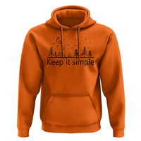 Funny Camping Hoodie Keep It Simple Outdoor Minimalist - Wonder Print Shop