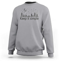 Funny Camping Sweatshirt Keep It Simple Outdoor Minimalist - Wonder Print Shop