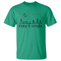 Funny Camping T Shirt Keep It Simple Outdoor Minimalist - Wonder Print Shop