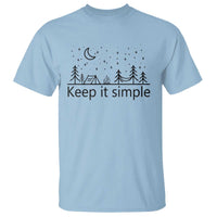 Funny Camping T Shirt Keep It Simple Outdoor Minimalist - Wonder Print Shop