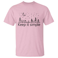 Funny Camping T Shirt Keep It Simple Outdoor Minimalist - Wonder Print Shop