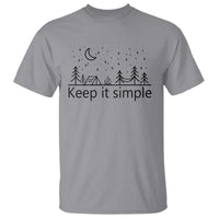 Funny Camping T Shirt Keep It Simple Outdoor Minimalist - Wonder Print Shop